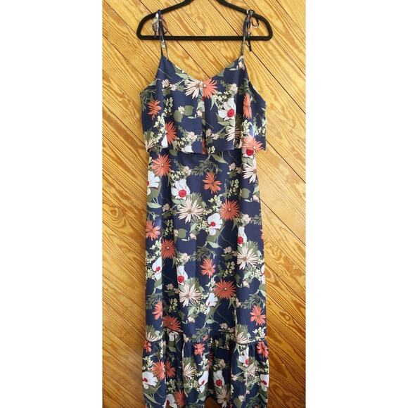 Banana Republic Floral Print Ruffle Hem Maxi Dress - Picture 3 of 8